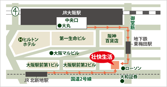 大阪駅前店地図